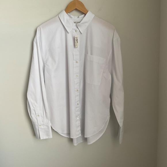 NWT Madewell White Relaxed Button-Up Shirt SZ Various - Picture 15 of 16